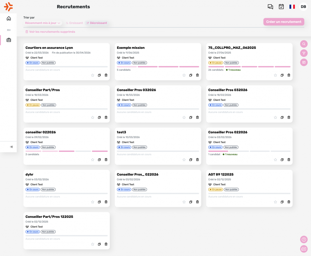vos recrutement en une seule plateforme